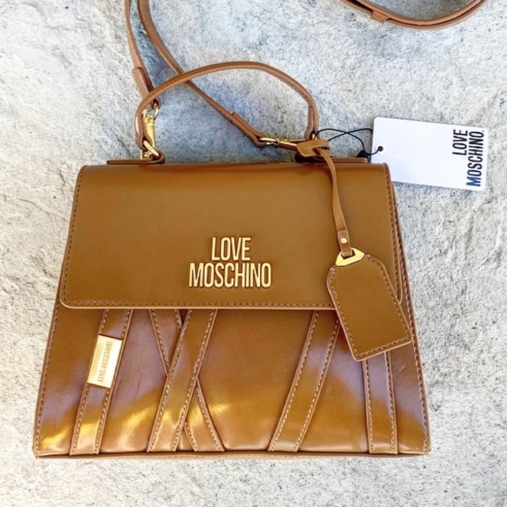 Love Moschino Camel Bag / Brand New with Tags / Includes Strap and Dustbag